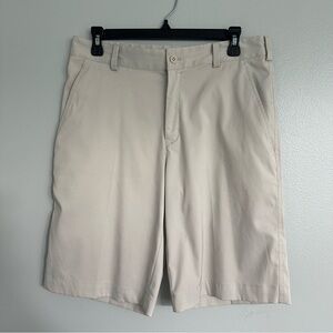 Nike Golf Dri Fit Flat Front Tech Shorts Size 30 Light Bone